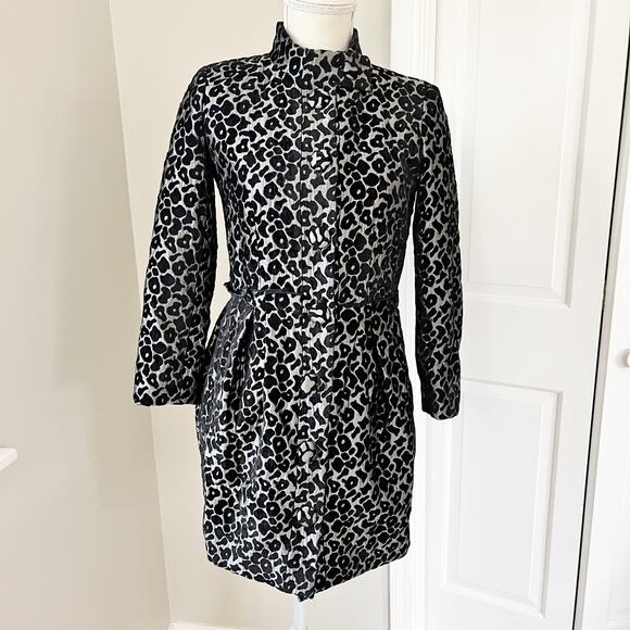 Rachel Roy Silver & Black Animal Print Coat - Picture 1 of 8